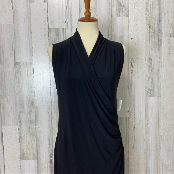 Norma Kamali Sleeveless Side Drape Dress, L - Picture 4 of 8